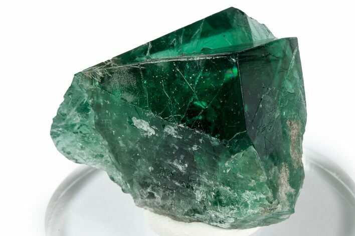 Fluorescent Green Fluorite Twins - Diana Maria Mine, England #337528